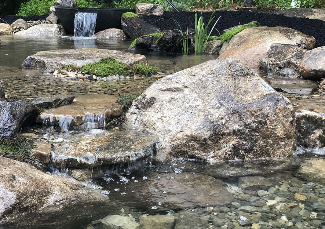 Ponds, pondless water features, fountainscapes, and high-end aquatic landscaping for Massachusetts and beyond