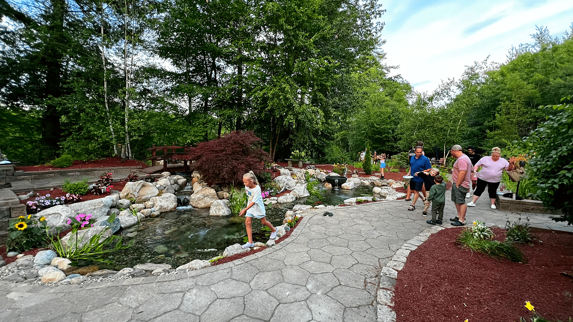 Happy Family with Expanded Pond