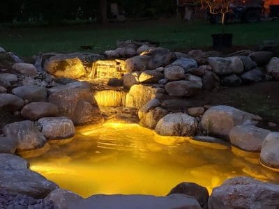 Ponds, pondless water features, fountainscapes, and high-end aquatic landscaping for Massachusetts and beyond