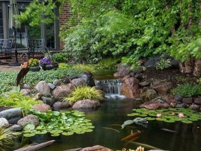 Ponds, pondless water features, fountainscapes, and high-end aquatic landscaping for Massachusetts and beyond