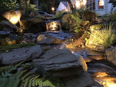 Ponds, pondless water features, fountainscapes, and high-end aquatic landscaping for Massachusetts and beyond